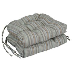 16-inch Premium Olefin Tufted Outdoor Chair Cushions (Set of 2)