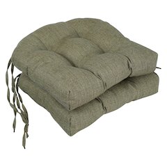 16-inch Premium Olefin Tufted Outdoor Chair Cushions (Set of 2)