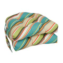 16-inch Spun Polyester Outdoor U-shaped Tufted Chair Cushion