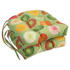 16-inch Spun Polyester Outdoor U-shaped Tufted Chair Cushion