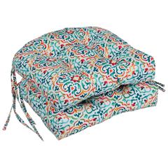 16-inch Spun Polyester Outdoor U-shaped Tufted Chair Cushion