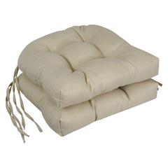 16-inch Spun Premium Outdoor U-shaped Tufted Chair Cushions (Set of 2) 916X16US-T-2CH-PO-014