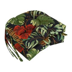 16-inch Outdoor Spun Polyester U-shaped Tufted Chair Cushions (Set of 2)