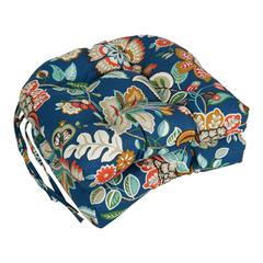 16-inch Spun Polyester Patterned Outdoor U-shaped Tufted Chair Cushion