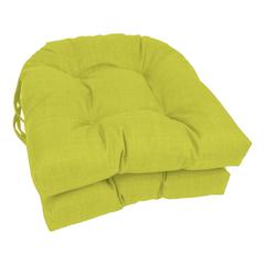 16-inch Spun Polyester Solid Outdoor U-shaped Tufted Chair Cushion