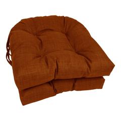 16-inch Spun Polyester Solid Outdoor U-shaped Tufted Chair Cushion