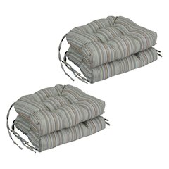 16-inch Premium Olefin Tufted Outdoor Chair Cushions (Set of 4)