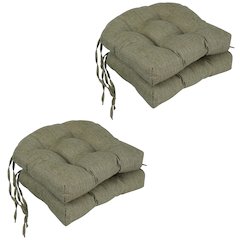 16-inch Premium Olefin Tufted Outdoor Chair Cushions (Set of 4)
