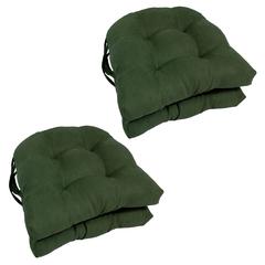 16-inch Solid Micro Suede U-shaped Tufted Chair Cushions (Set of 4)