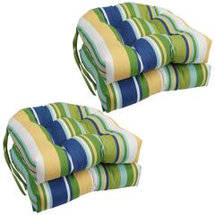 16-inch Spun Polyester Outdoor U-shaped Tufted Chair Cushion