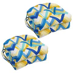 16-inch Spun Polyester Outdoor U-shaped Tufted Chair Cushion