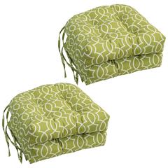 16-inch Spun Polyester Outdoor U-shaped Tufted Chair Cushion
