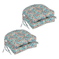 16-inch Spun Polyester Outdoor U-shaped Tufted Chair Cushion