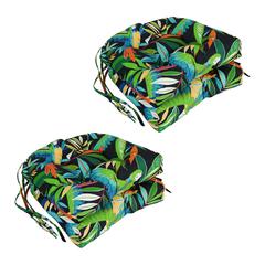 16-inch Outdoor Spun Polyester U-shaped Tufted Chair Cushions (Set of 4)