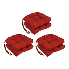 16-inch Premium Olefin Tufted Outdoor Chair Cushions (Set of 6)