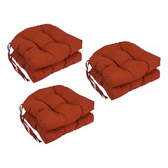 16-inch Premium Olefin Tufted Outdoor Chair Cushions (Set of 6)