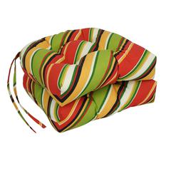 16-inch Spun Polyester Outdoor U-shaped Tufted Chair Cushion
