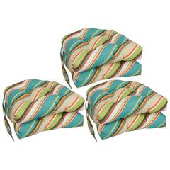 16-inch Spun Polyester Outdoor U-shaped Tufted Chair Cushion