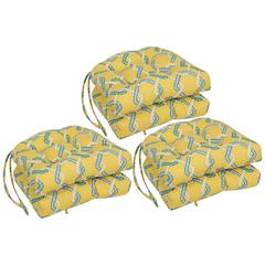 16-inch Spun Polyester Outdoor U-shaped Tufted Chair Cushion