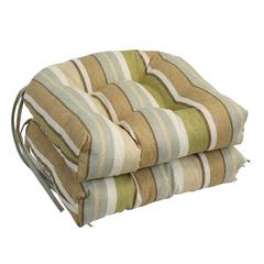 16-inch Spun Polyester Outdoor U-shaped Tufted Chair Cushion