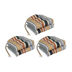 16-inch Spun Polyester Outdoor U-shaped Tufted Chair Cushion