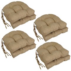 16-inch Premium Olefin Tufted Outdoor Chair Cushions (Set of 8)