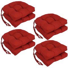 16-inch Premium Olefin Tufted Outdoor Chair Cushions (Set of 8)