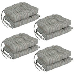 16-inch Premium Olefin Tufted Outdoor Chair Cushions (Set of 8)