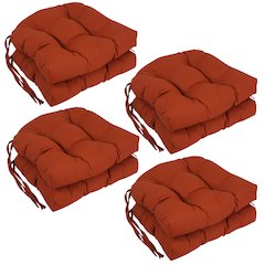 16-inch Premium Olefin Tufted Outdoor Chair Cushions (Set of 8)