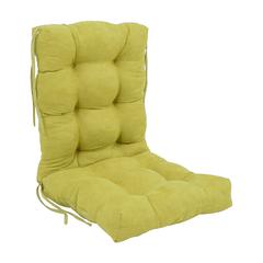 18-inch by 38-inch Solid Microsuede Tufted Chair Cushion
