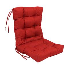 18-inch by 38-inch Spun Polyester Solid Outdoor Tufted Chair Cushion