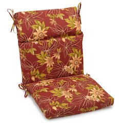 18-inch by 38-inch Spun Polyester Patterned Outdoor Squared Chair Cushion