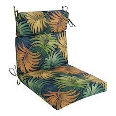 18-inch by 38-inch Spun Polyester Patterned Outdoor Squared Chair Cushion