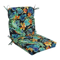 18-inch by 38-inch Spun Polyester Patterned Outdoor Squared Chair Cushion