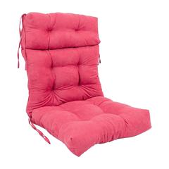 20-inch by 42-inch Solid Microsuede Tufted Chair Cushion