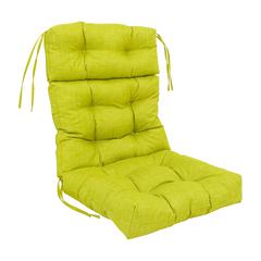 20-inch by 42-inch Spun Polyester Solid Outdoor Tufted Chair Cushion