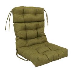 20-inch by 42-inch Spun Polyester Solid Outdoor Tufted Chair Cushion