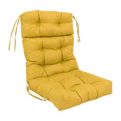 20-inch by 42-inch Spun Polyester Solid Outdoor Tufted Chair Cushion