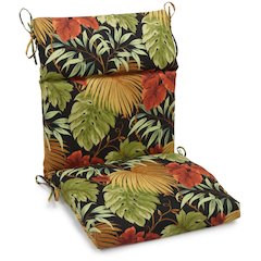 20-inch by 42-inch Polyester Patterned Outdoor Seat/ Back Chair Cushion