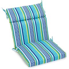 20-inch by 42-inch Polyester Patterned Outdoor Seat/ Back Chair Cushion