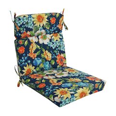 20-inch by 42-inch Polyester Patterned Outdoor Seat/ Back Chair Cushion