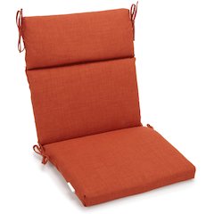 20-inch by 42-inch Spun Polyester Solid Outdoor Squared Seat/ Back Chair Cushion