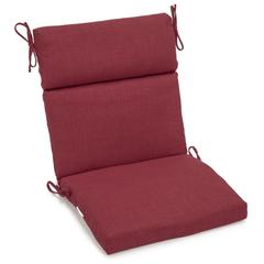 20-inch by 42-inch Spun Polyester Solid Outdoor Squared Seat/ Back Chair Cushion