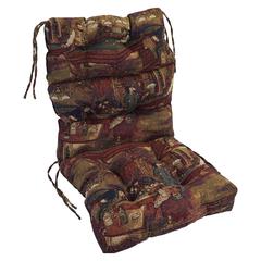 22-inch by 45-inch Jacquard Chenille Tufted Chair Cushion  922X45BF-S1-ID-073