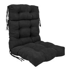 22-inch by 45-inch Solid Microsuede Tufted Chair Cushion