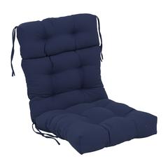 22-inch by 45-inch Solid Twill Tufted Chair Cushion