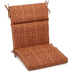 22-inch by 45-inch Polyester Patterned Outdoor Seat/ Back Chair Cushion