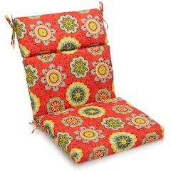 22-inch by 45-inch Polyester Patterned Outdoor Seat/ Back Chair Cushion