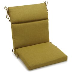22-inch by 45-inch Spun Polyester Solid Outdoor Squared Seat/ Back Chair Cushion