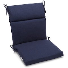 22-inch by 45-inch Spun Polyester Solid Outdoor Squared Seat/ Back Chair Cushion